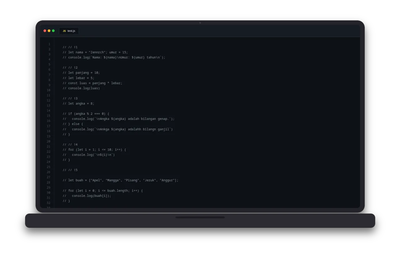 Tangkapan layar JavaScript Exercises