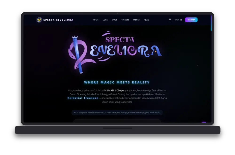 Tangkapan layar Specta